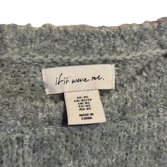 If It Were Me Gray Fuzzy Heathered Sweater - Picture 3 of 3